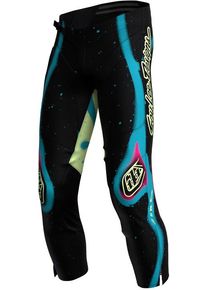Troy Lee Designs GP Pro Membrane, pantalon textile pour jeunes , couleur: Noir/Turquoise/Fuchsia/Jaune N&eacute;on , taille: 20