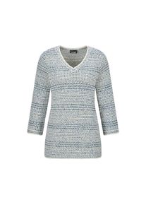 GOLDNER Rundhalspullover &raquo;Kurzgr&ouml;&szlig;e Strukturpullover mit 3D-Effekt&laquo; Faszinierende 3D-Optik blau, Gr&ouml;&szlig;e 21