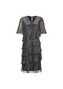 GOLDNER Abendkleid &raquo;Kurzgr&ouml;&szlig;e Elegantes Abendkleid mit Glanz-Effekt&laquo; Gl&auml;nzender Pliss&eacute;e schwarz, Gr&ouml;&szlig;e 23