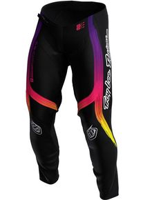 Troy Lee Designs SE Pro Stripes, pantalon en textile , couleur: Noir/Mauve/Rouge/Jaune , taille: 32