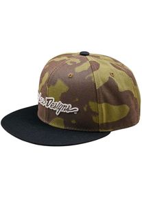 Troy Lee Designs Signature Camo Flat Bill Snapback, czapka , kolor: Oliwkowy/Ciemnobrązowy/Czarny , rozmiar: Jeden Rozmiar