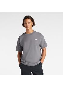 T-Shirt New Balance "SPORT ESSENTIALS COTTON T-SHIRT", Herren, Gr. M, castlerock, Obermaterial: 100% Baumwolle, normal, Rundhals, Shirts T-Shirt, entspannte Passform, Kurzarm, aus Baumwolle, Rundhalsausschnitt