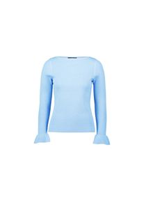 Zero Rundhalspullover &raquo;Pullover mit Volants am &Auml;rmel&laquo; blau, Gr&ouml;&szlig;e 42