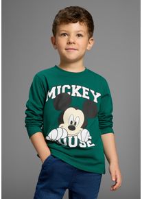 Langarmshirt Kidsworld "MICKEY Mouse - Disney Shirt", Jungen, Gr. 104/110, gr&uuml;n, Single Jersey, Obermaterial: 100% Baumwolle, bedruckt, Basic, Basic normal, Rundhals, Shirts Langarmshirt, Disney Shirt mit Mickey Mouse Druck