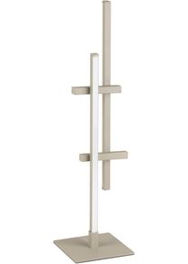 Eglo Tischleuchte "TREPILIANO Tischlampe - Alu, Stahl - LED - 6,5W - IP20", sandfarben, 1, H: 47cm, 1 Stk., Leuchten, Nachttischlampe, Schreibtischleuchte, Leselampe, L12 x B12 x H47 cm, Tischleuchte