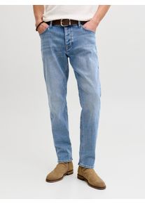 Jack & Jones Tapered-fit-Jeans JACK & JONES "JJIMIKE JJORIGINAL ST 171 NOOS", Herren, Gr. 38, L&auml;nge 32, blau denim, Denim/Jeans, Obermaterial: 69% Baumwolle, 29% Polyester, 2% Elasthan, Abriebeffekte, normal lang, Jeans Tapered-fit-Jeans, Baumwollmischung, comfort fit