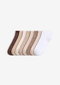 bonprix Női Bokazokni bio-pamuttal (8 p&aacute;r), barna, 35-38