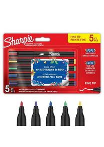 sharpie Creative Acrylic Marker Assorted Colours Fine tip 5-Blister