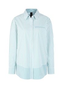 Marc Cain - Long-Bluse mit Hemdkragen, weiss, Gr. 38, Baumwolle