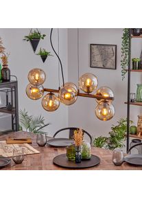 hofstein Gastor Suspension, Boule lumineuse, Suspension Ambre, 8 lumi&egrave;res
