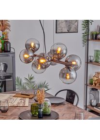 hofstein Gastor Hanglamp, Kogellampje, Hanglamp Duidelijk, Rookkleurig, 8-lichts