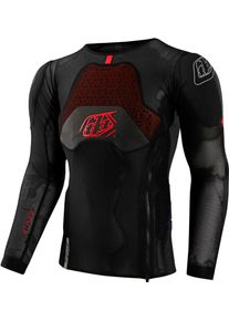 Troy Lee Designs Stage Ghost D3O LS, veste de protection unisexe , couleur: Noir/Rouge , taille: L