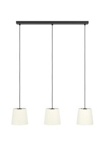 Eglo, H&auml;ngeleuchte &raquo;Febres H&auml;ngelampe, Pendelleuchte &uuml;ber Esstisch, Metall und Textil, E27&laquo; E27 1 Stk. H&auml;ngeleuchte - L88 x B18 x H110 cm - schwarz - 