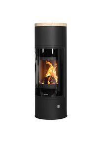 Oranier, Kaminofen &raquo;&raquo;Arena W+ 2.0&laquo;&laquo; 2 Stk. tlg. Stahl, Abdeckplatte aus Sandstein, sandfarben, schwarz, Massiver Gussboden