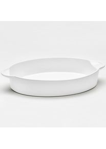 Van Well, Auflaufform &raquo;Backform oval, 40 x 26x 7, 5 cm&laquo; Porzellan 1 Stk. tlg. wei&szlig; gl&auml;nzend, sp&uuml;lmaschinen- und mikrowellengeeignet, wei&szlig;, Porzellan, 