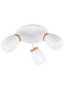 REALITY LEUCHTEN, Deckenleuchte &raquo;BIDAR, Deckenlampe mit 3 schwenkbaren Spots, exkl 3x E14 max 10W&laquo; E14 1 Stk. warmwei&szlig; - kaltwei&szlig; Metall-Lampenschirm 
