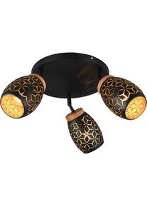 REALITY LEUCHTEN, Deckenleuchte &raquo;BIDAR, Deckenlampe mit 3 schwenkbaren Spots, exkl 3x E14 max 10W&laquo; E14 1 Stk. warmwei&szlig; - kaltwei&szlig; Metall-Lampenschirm 