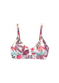 Lascana, Damen, Triangel-Bikini-Top &raquo;Imani&laquo; mit modischem Bl&auml;tterdruck, creme print, 34 - Cup A/B, Modischer Bl&auml;tterdruck