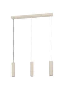 Eglo, H&auml;ngeleuchte &raquo;CAMINIA Pendellampe - Stahl - GU10 - 3X4, 7W - IP20&laquo; GU10 1 Stk. H&auml;ngelampe, Deckenlampe, Wohnzimmer, Esszimmer, L77 x B9 x H110 