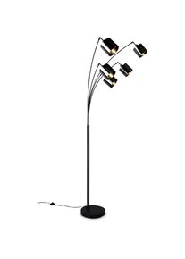 REALITY LEUCHTEN, Stehlampe &raquo;JASON, Stehleuchte 5-flammig exkl 5x E14 max 10W, H&ouml;he 200cm 72cm tief&laquo; E14 1 Stk. warmwei&szlig; - kaltwei&szlig; Bogenleuchte 
