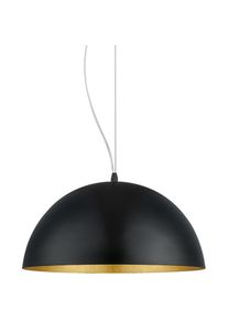 Eglo, H&auml;ngeleuchte &raquo;GAETANO 1 Pendellampe, Stahl, E27, H&auml;ngelampe, Esstischlampe, Lampe&laquo; E27 1 Stk. H&auml;ngeleuchte, H150 x &Oslash;38, schwarz, gold, 1X60W 