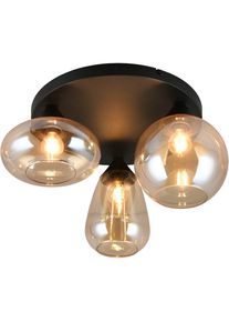 Trio Leuchten, Deckenleuchte &raquo;Lumina, Deckenlampe 3-flammig mit Glasschirm, exkl 3x E14, max 10W&laquo; E14 1 Stk. warmwei&szlig; - kaltwei&szlig; &Oslash; 49 cm H&ouml;he 25 cm, 