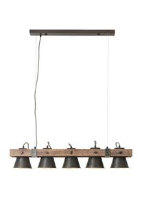 Brilliant, Pendelleuchte &raquo;Decca&laquo; E27 1 Stk. H&auml;ngelampe 5flg schwarz stahl, schwarz stahl, 5, schwarz stahl