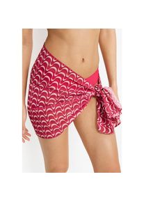 LSCN by LASCANA, Damen, Strandrock, kurzer Wickelrock aus Chiffon, pink waves, 1, Kurzer Pareo