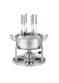 R&ouml;sle R&Ouml;SLE, Fondue &raquo;Fondue-Set mit Gasbrenner&laquo; f&uuml;r 6 Personen, silberfarben,