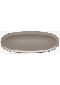 Van Well, Servierplatte &raquo;Platte Urban, 34 x 12, 5 cm, 4 St&uuml;ck&laquo; sp&uuml;lmaschinen- und mikrowellengeeignet, braun, Steinzeug, B/H/L: 12,5 cm x 2 cm x 34 cm