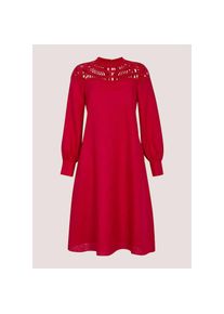 Madeleine Mode MADELEINE, Damen, Sommerkleid &raquo;Spitzenkleid Sommerkleid aus Naturgarn und Spitze&laquo; Aufwendige Detailverarbeitung, rot, 44 - N-Gr, Edles Kleid aus 