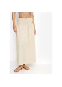 LSCN by LASCANA, Damen, Maxirock, creme, 42, creme, Langer Rock aus Webware