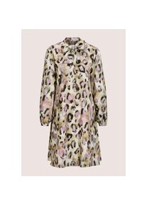 Madeleine Mode MADELEINE, Damen, Sommerkleid &raquo;Kleid Flie&szlig;endes Design mit Animal-Print&laquo; V-Ausschnitt mit Schluppe, schwarz / malve / multicolor, 40 - N-Gr, Flie&szlig;ende