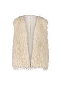 BETTY & CO Betty&Co, Damen, Fellimitatweste &raquo;Kunstfell-Weste mit Fransen&laquo;, cream, 40, Passform: Figurumspielend