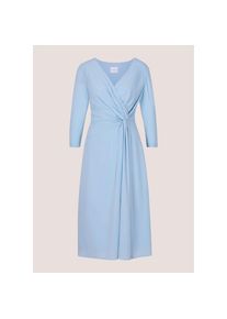 Madeleine Mode MADELEINE, Damen, Midikleid &raquo;Wickelkleid Midikleid mit eleganter Drapierung&laquo; Kleid in Wickeloptik, himmelblau, 42 - N-Gr, Figurbetonte Silhouette, 