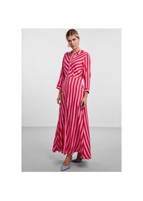 Y.A.S, Damen, Hemdblusenkleid &raquo;YASSAVANNA LONG SHIRT DRESS&laquo; Sommerkleid, mit 3/4 &Auml;rmel, Cyclamen Str:BITTERSWEET, N-Gr, S - N-Gr, Cyclamen 