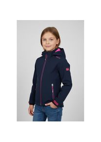 Trollkids, Damen, Softshelljacke &raquo;GIRLS TROLLFJORD JACKET&laquo; f&uuml;r Kinder und Jugendliche, sportlicher Stil, winddicht, navy/magenta, 98, Softshelljacke 