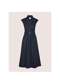 Madeleine Mode MADELEINE, Damen, Midikleid &raquo;Wickelkleid Sommerkleid mit G&uuml;rtel&laquo; Eingrifftasche Reverskragen im Wickelstil, marine, 40 - N-Gr, Flie&szlig;ender Schnitt, 