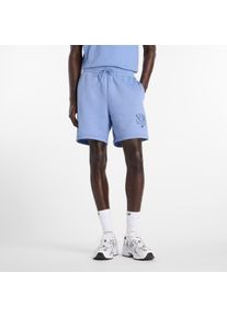 New Balance, Herren, Sweatshorts aus weicher Fleece-Qualit&auml;t, mit Kordelverschluss, bequeme Passform, fairweather, N-Gr, S - N-Gr, fairweather, 