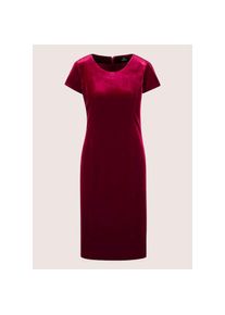 Madeleine Mode MADELEINE, Damen, Sommerkleid &raquo;Etuikleid Kurzarm Samtkleid in Midil&auml;nge&laquo; Samtkleid, rubinrot, 42 - N-Gr, Midi-L&auml;nge mit ca. 98 cm, knieumspielend