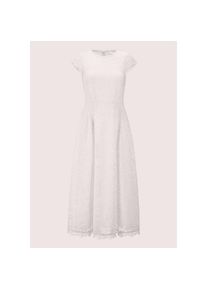 Madeleine Mode MADELEINE, Damen, Midikleid &raquo;Spitzenkleid Romantisches Festtagskleid mit Spitzenborte&laquo;, perlwei&szlig;, 42 - N-Gr, Elegante Silhouette, L&auml;nge 126 cm