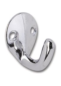 SIRO, Kleiderhaken + Wandgarderobe, Mantelhaken Epsilon Breite 27 mm, H&ouml;he 37 mm, ZN verchromt poliert