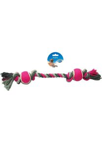 EBI Duvo+ Knot Baumwolle mit 4 Knoten + 2 Tennisball (Kauspielzeug Hund, Pl&uuml;schspielzeug Hund), Hundespielzeug