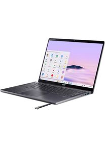 Acer Chromebook Plus Spin 714 (14", 256 GB, 16 GB, DE, Intel Core Ultra 7 155U), Notebook, Grau