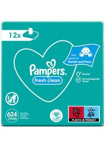 Pampers Fresh Clean nedves t&ouml;rlőkendő gyerekeknek az &eacute;rz&eacute;keny bőrre 12x52 db