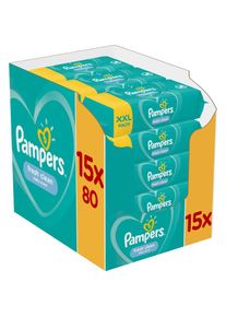 Pampers Fresh Clean nedves t&ouml;rlőkendő gyerekeknek az &eacute;rz&eacute;keny bőrre 15x80 db