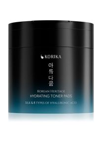 KORIKA Korean Heritage Silk & 8 Types of Hyaluronic Acid Hydrating Toner Pads tiszt&iacute;t&oacute; vattakorong hidrat&aacute;l&oacute; hat&aacute;ssal 70 db