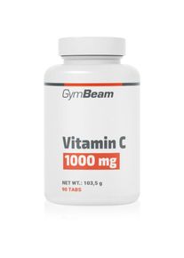 GymBeam Vitamin C 1000 mg tablett&aacute;k az immunrendszer, a sz&eacute;p arcbőr &eacute;s a k&ouml;r&ouml;m t&aacute;mogat&aacute;s&aacute;ra 136 g