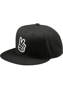 Troy Lee Designs Peace Flat Bill Snapback, tapa , color: Negro , tama&ntilde;o: Talla &uacute;nica