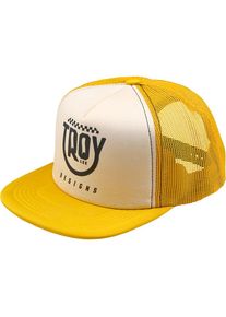 Troy Lee Designs Smiley Trucker Snapback, tapa , color: Amarillo/Blanco , tama&ntilde;o: Talla &uacute;nica